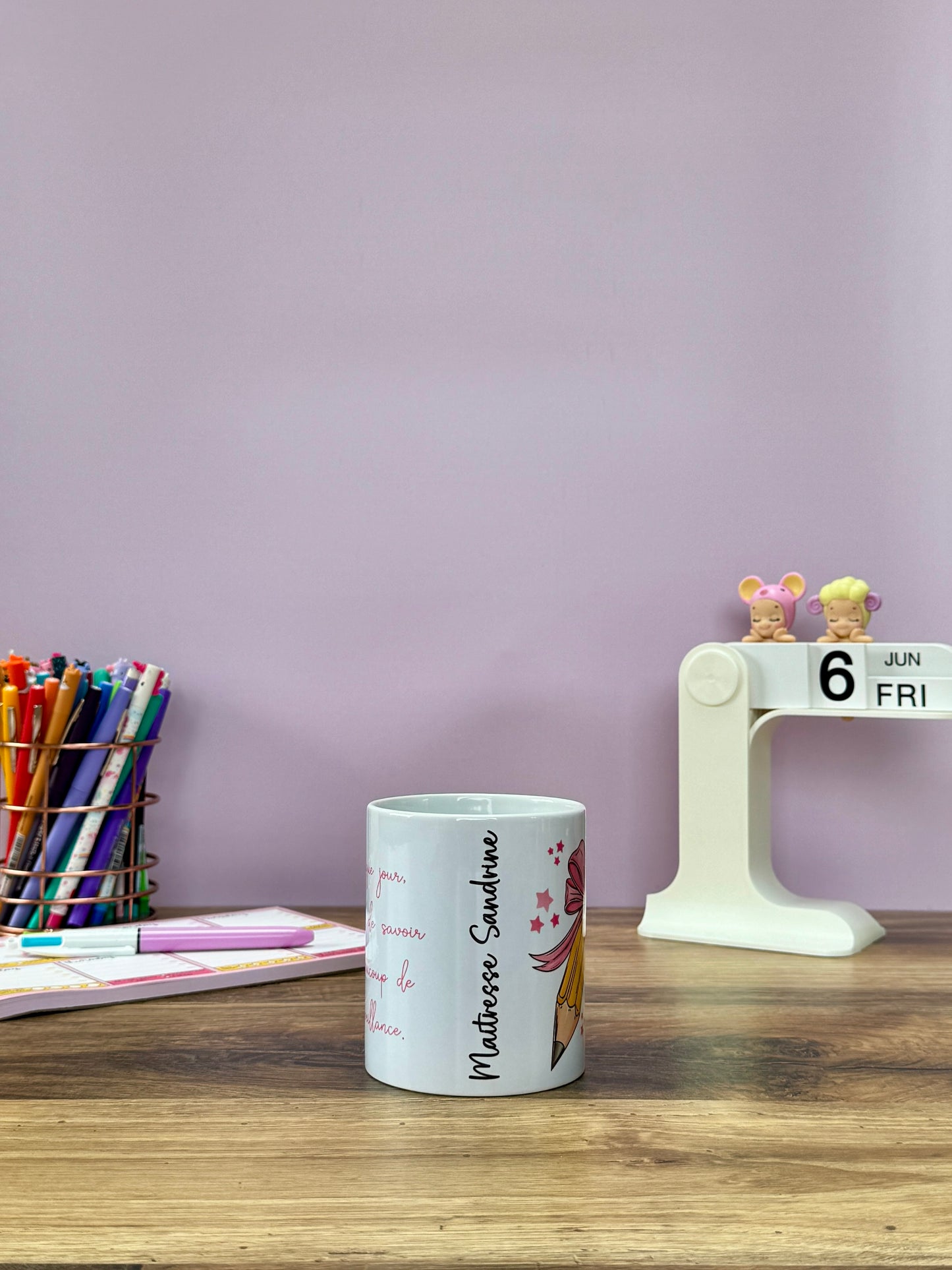 Tasse Céramique 330 ml - Maîtresse Girly - Personnalisable