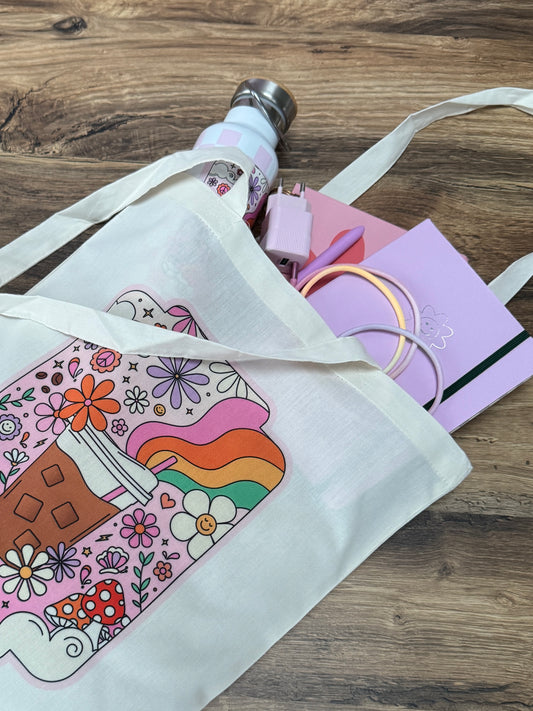 Tote-bag Tissus Recyclé - Iced Coffee Lover