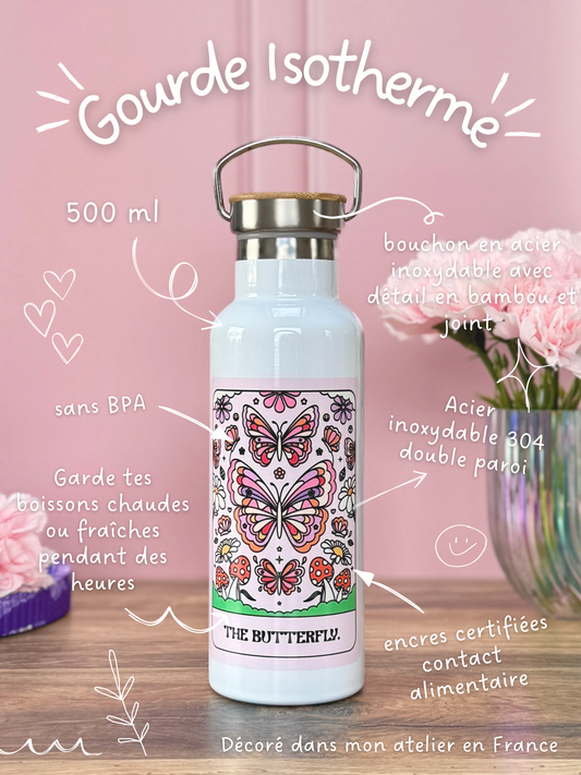 Gourde Isotherme 500 ml - The Butterfly