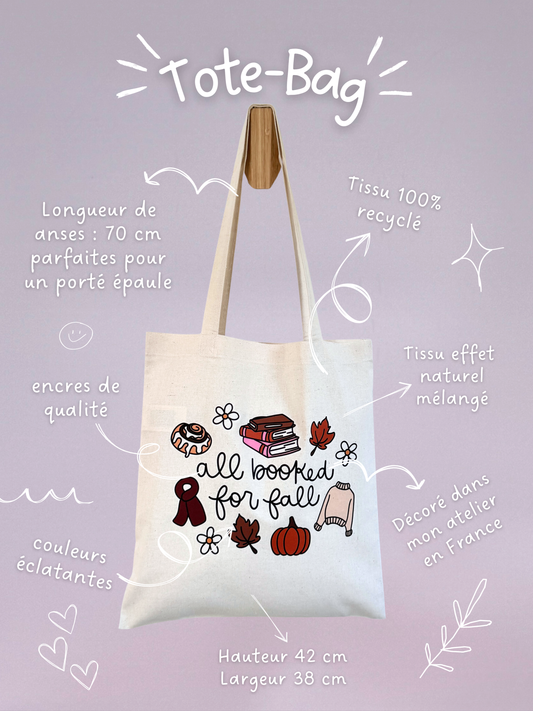Tote-bag Tissus 100% Recyclé - Booked For Fall