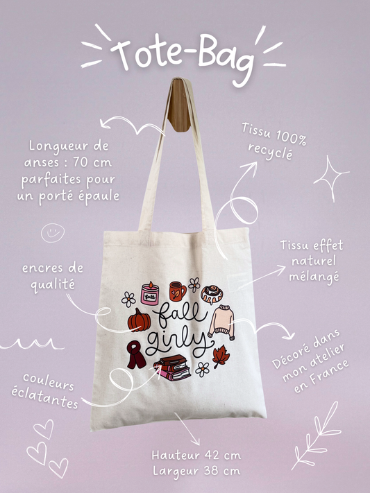 Tote-bag Tissus 100% Recyclé - Fall Girly