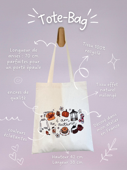 Tote-bag Tissus 100% Recyclé - I Am An Autumn