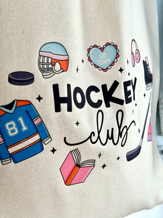 Tote-bag Tissus 100% Recyclé - Hockey Club Romance