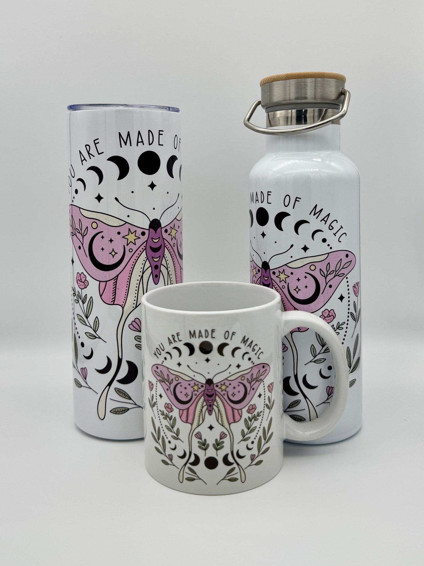 Tumbler Isotherme 591ml avec Couvercle et Paille - Magic Butterfly