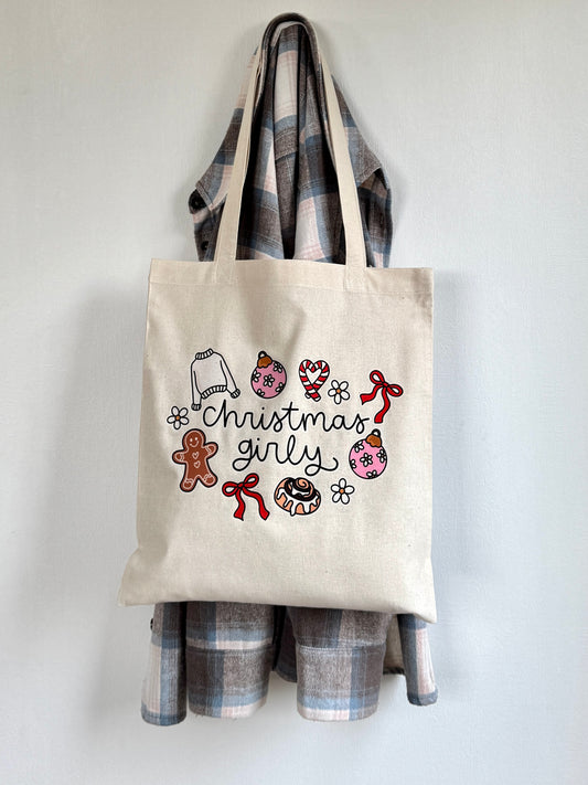 Tote-bag Tissus 100% Recyclé - Christmas Girly