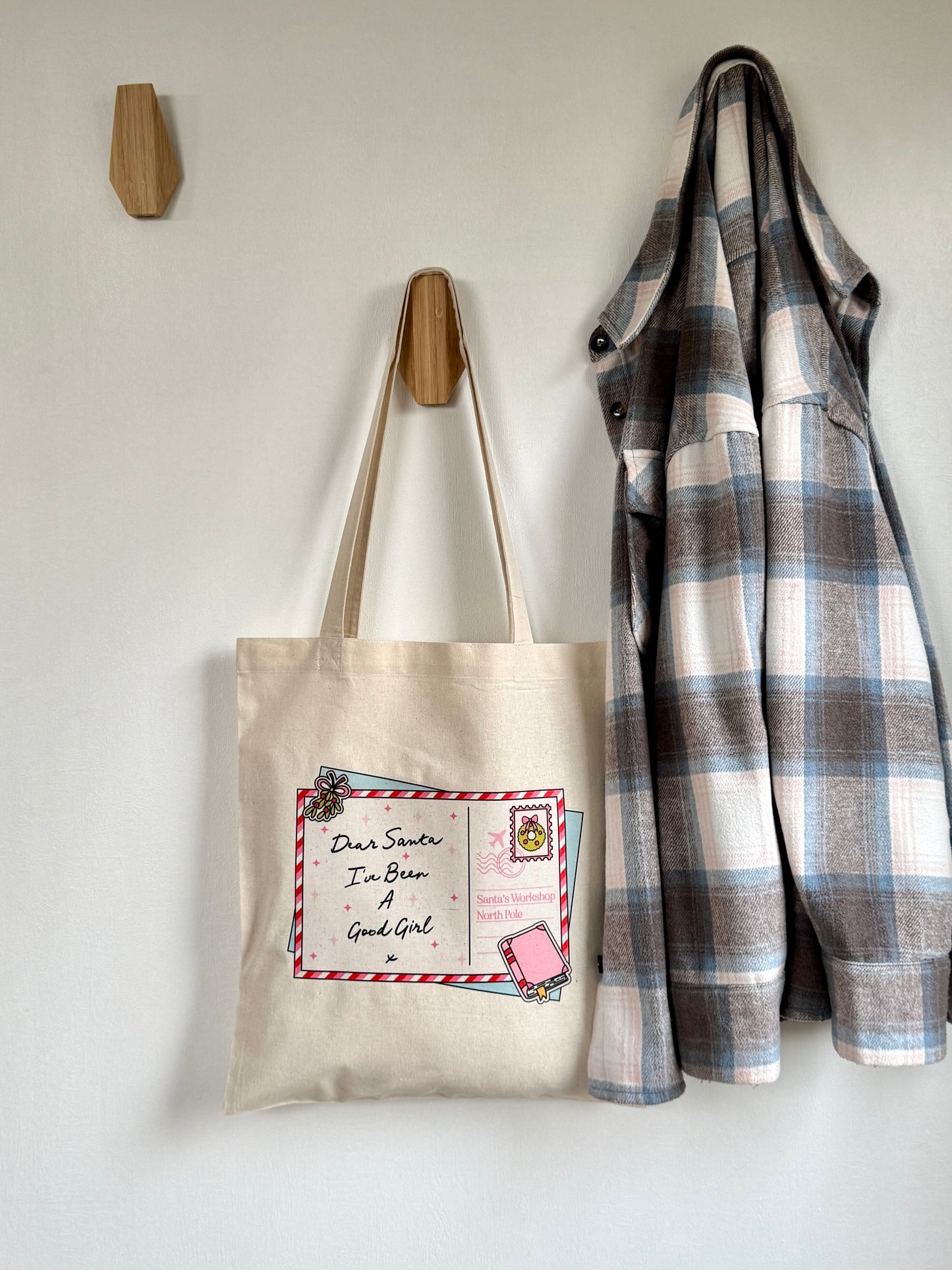 Tote-bag Tissus 100% Recyclé - Dear Santa - Good Girl