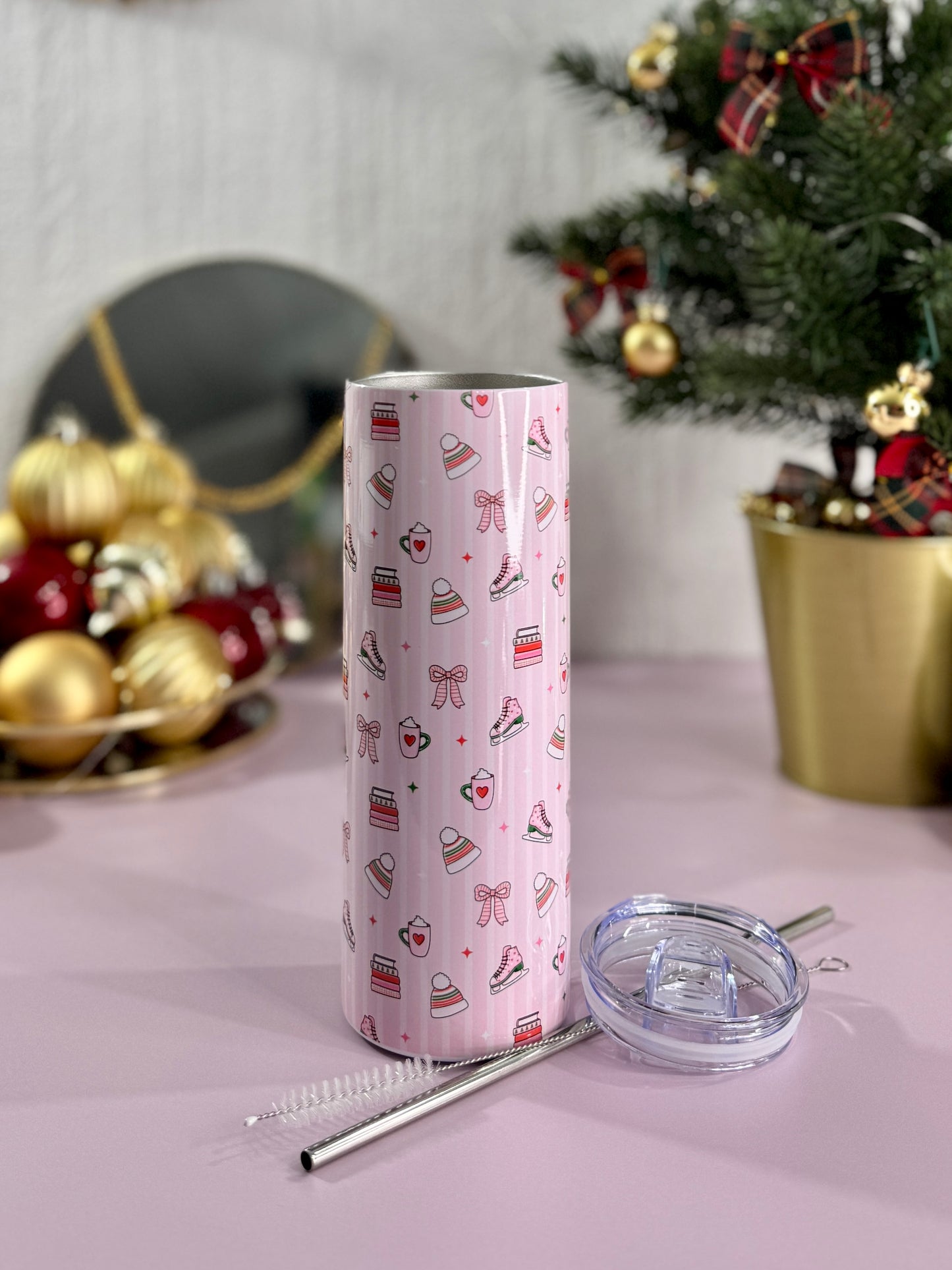 Tumbler Isotherme 591ml avec Couvercle et Paille - Winter Girl