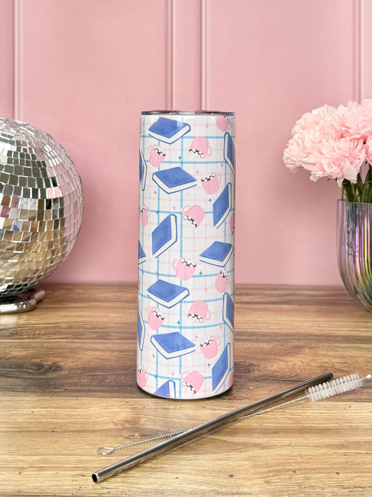 Tumbler Isotherme 591ml avec Couvercle et Paille - Bookish Fuel
