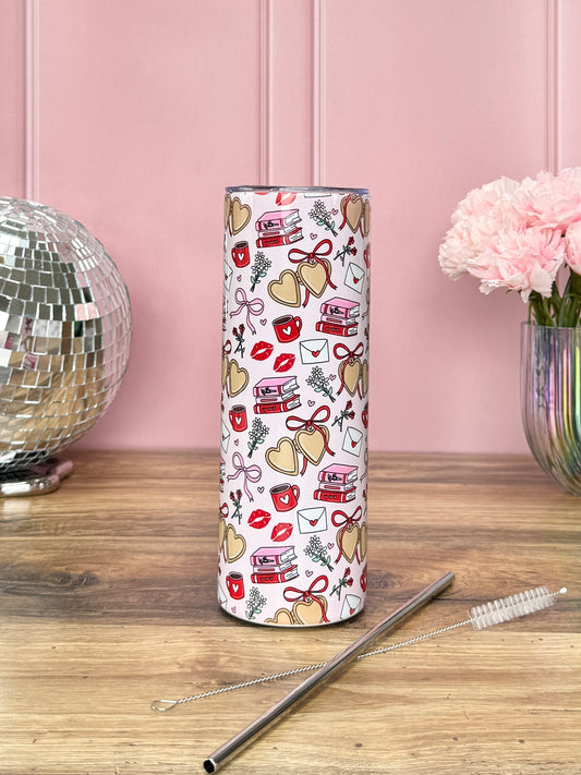 Tumbler Isotherme 591ml avec Couvercle et Paille - Romance Book Club