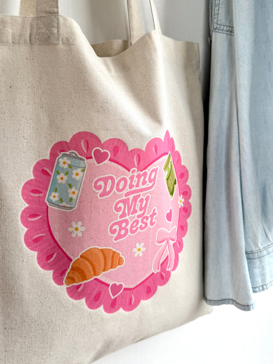Tote-bag Tissus 100% Recyclé - Doing My Best Heart