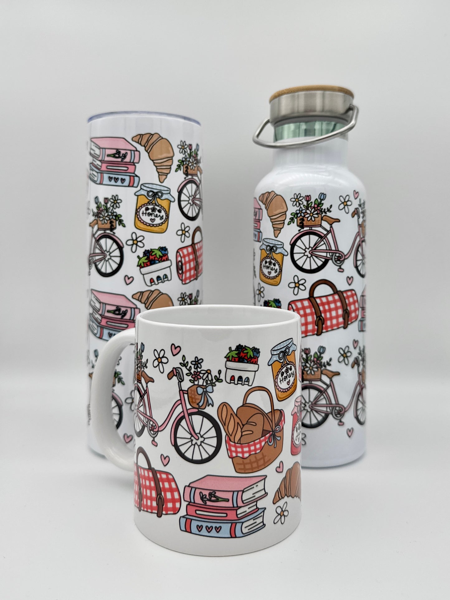 Mug Isotherme 591ml avec Couvercle et Paille - RDV pour un Pique-Nique