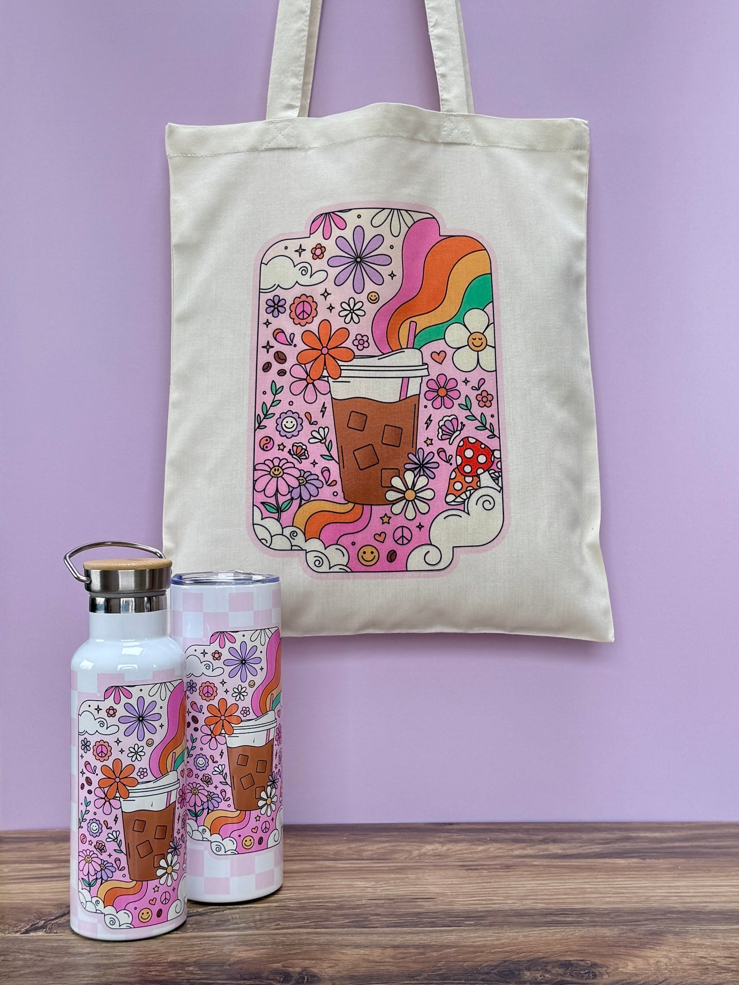 Tote-bag Tissus Recyclé - Iced Coffee Lover