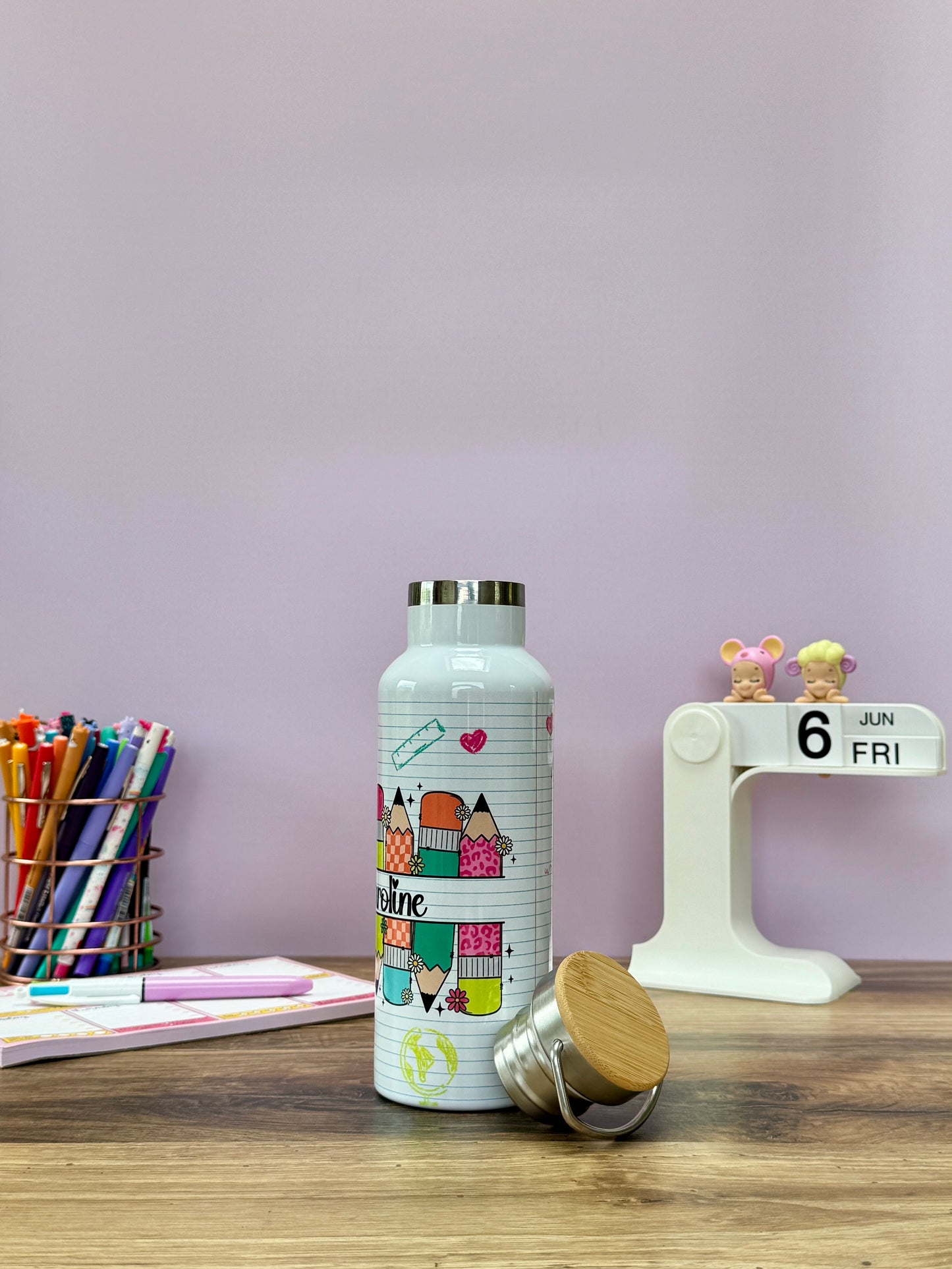 Gourde Isotherme 500 ml - Maîtresse Cahier - Personnalisable