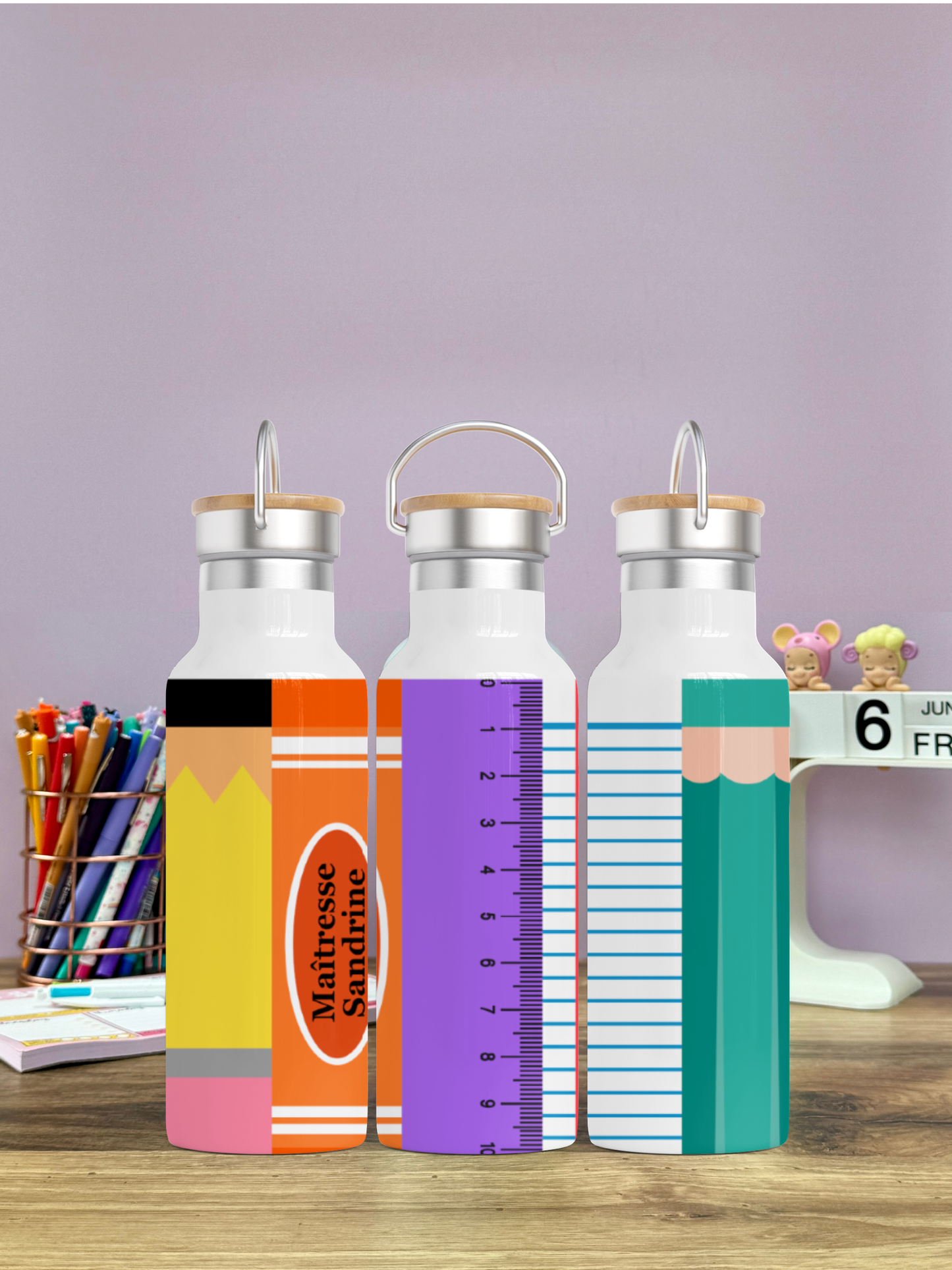 Gourde Isotherme 500 ml - Maîtresse Color - Personnalisable