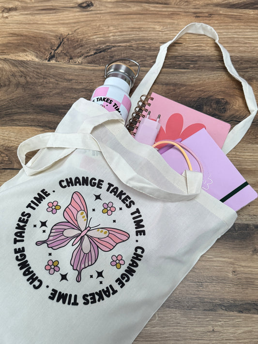 Tote-bag Tissus Recyclé - Change Takes Time