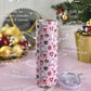 Tumbler Isotherme 591ml avec Couvercle et Paille - Christmas Girly
