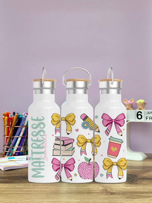Gourde Isotherme 500 ml - Maîtresse Charms - Personnalisable