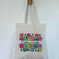 Tote-bag Tissus Recyclé - Maitresse Aux Crayons - Personnalisable