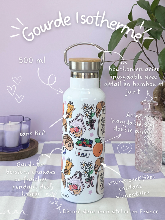 Gourde Isotherme 500 ml - Retour de marché