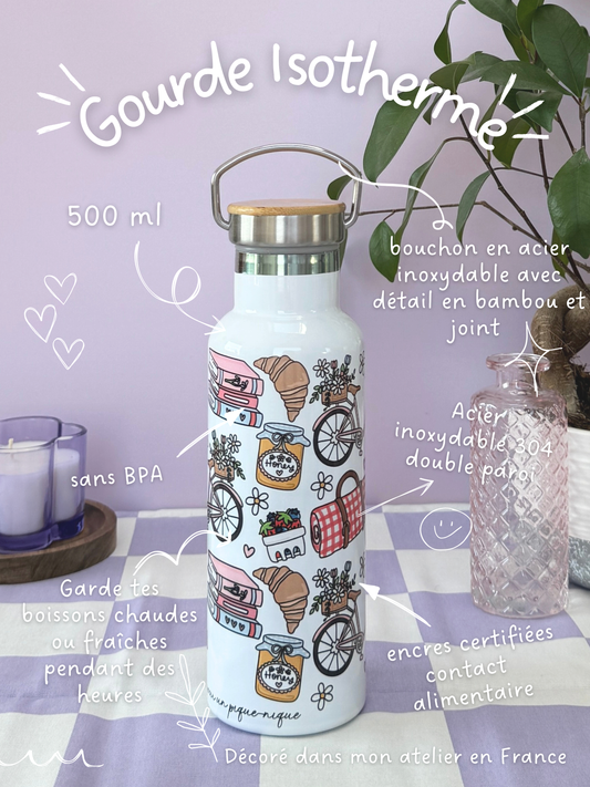 Gourde Isotherme 500 ml - RDV Pour un Pique-Nique