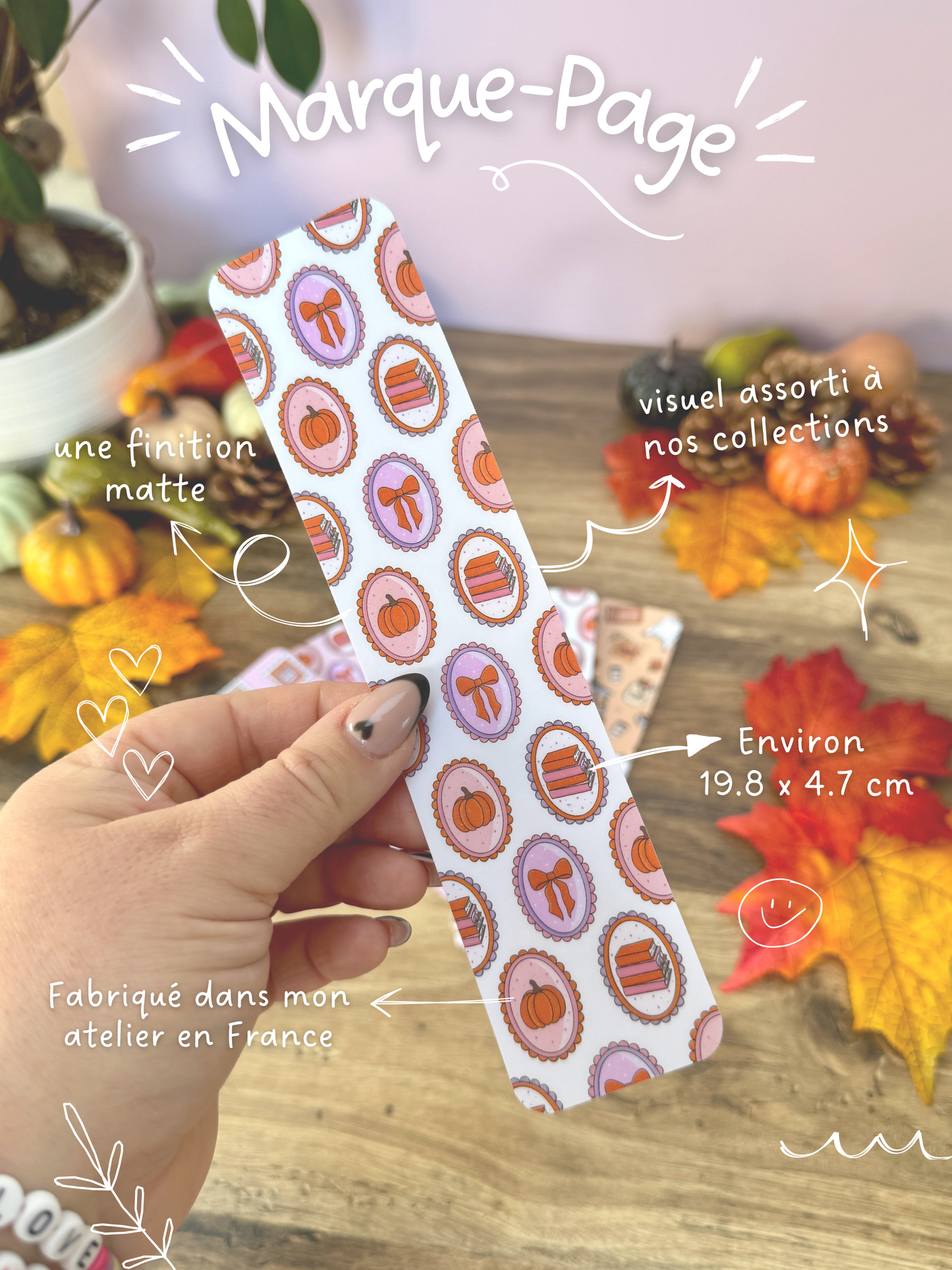 Marque-Page - Tableaux D'Automne - Blanc