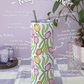 Mug Isotherme 591ml avec Couvercle et Paille - Tulipes