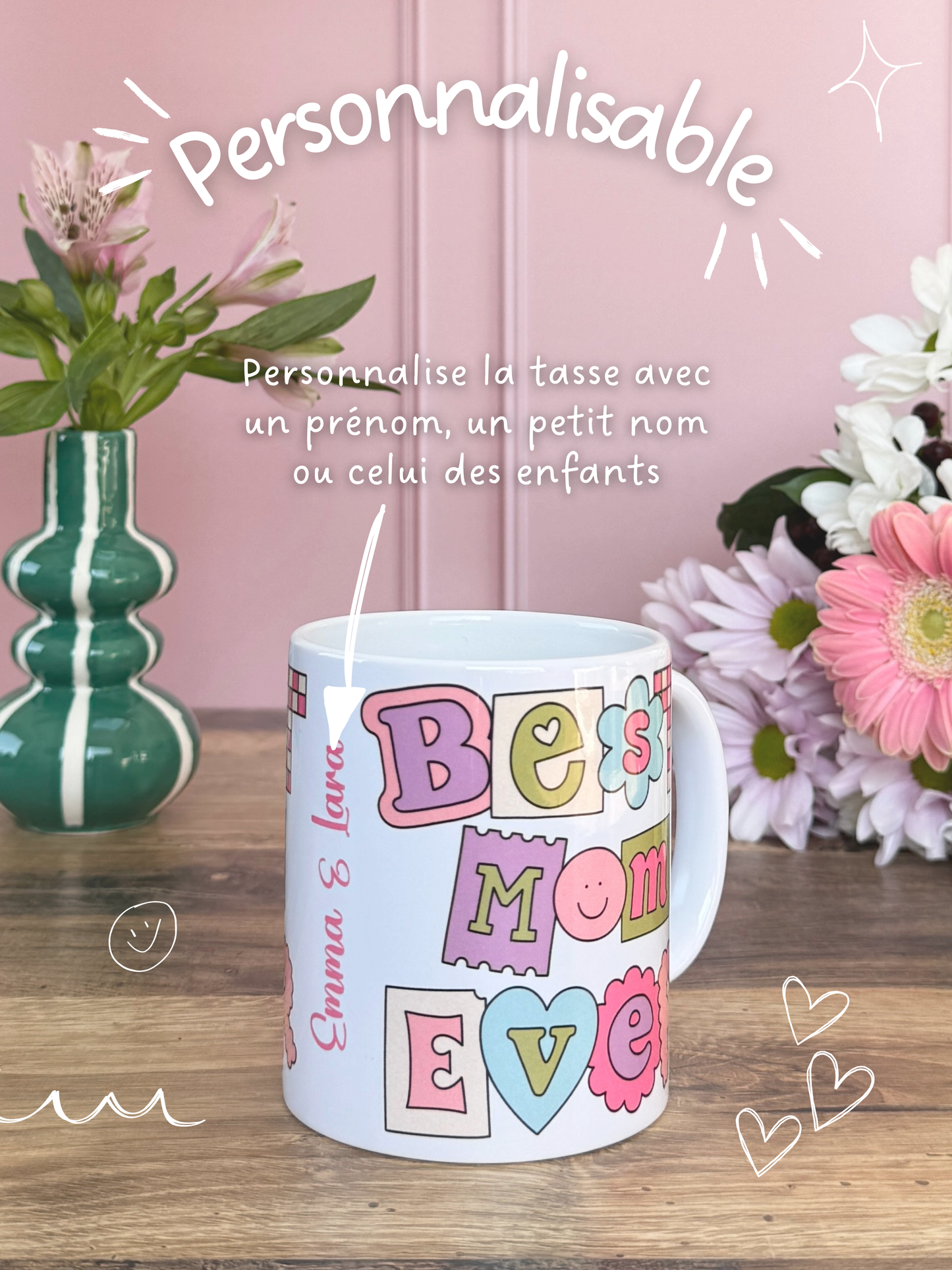Tasse Céramique 330 ml - Best Mom Ever - Personnalisable