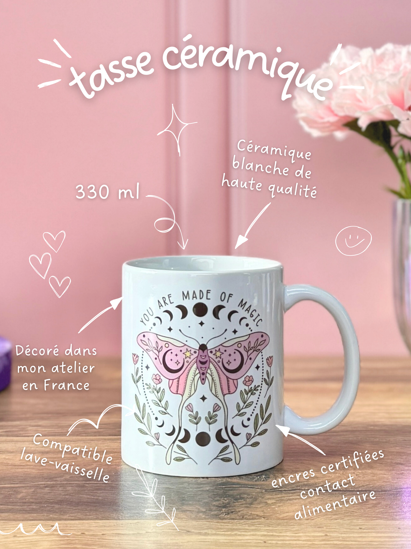 Tasse Céramique 330 ml - Magic Butterfly