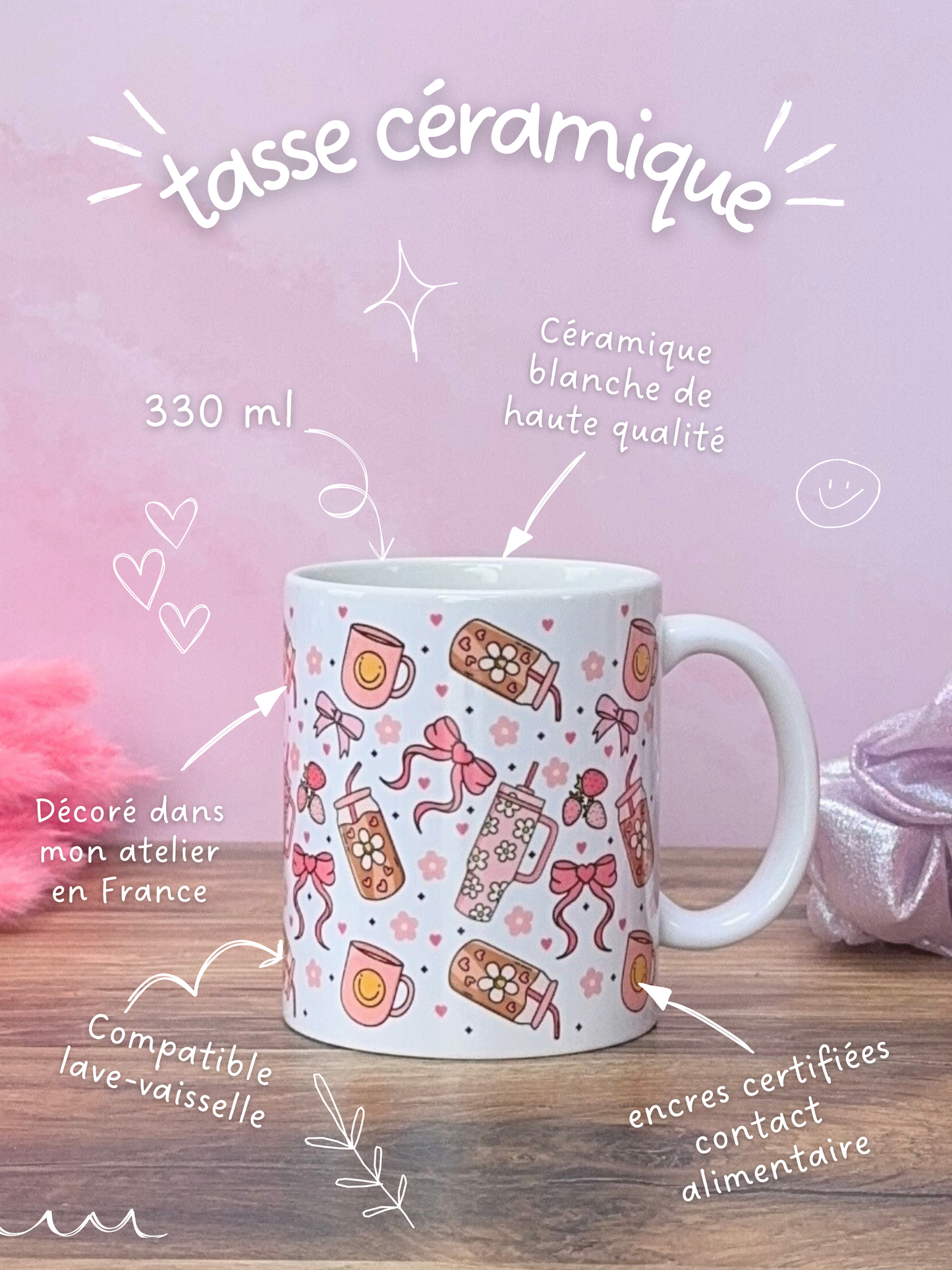 Tasse Céramique 330 ml - Pink Essentials