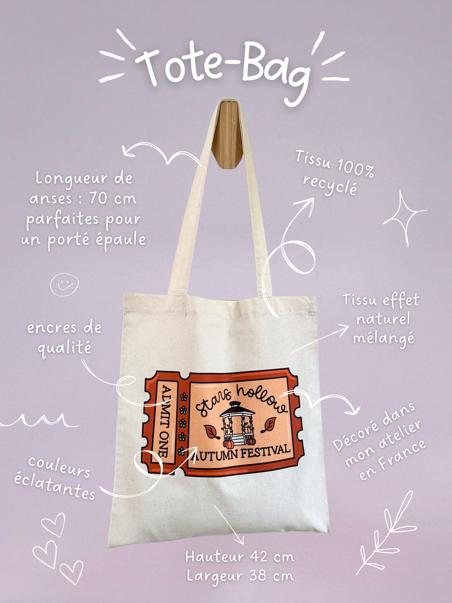 Tote-bag Tissus 100% Recyclé - Autumn Festival
