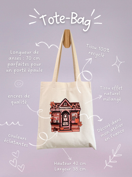 Tote-bag Tissus 100% Recyclé - Fall Bookstore