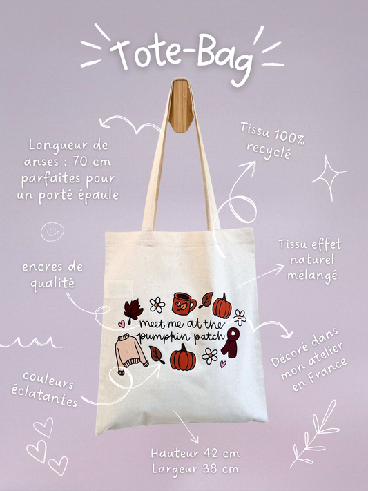 Tote-bag Tissus 100% Recyclé - Pumpkin Patch