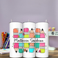 Mug Isotherme 591ml avec Couvercle et Paille - Maîtresse Aux Crayons - Personnalisable