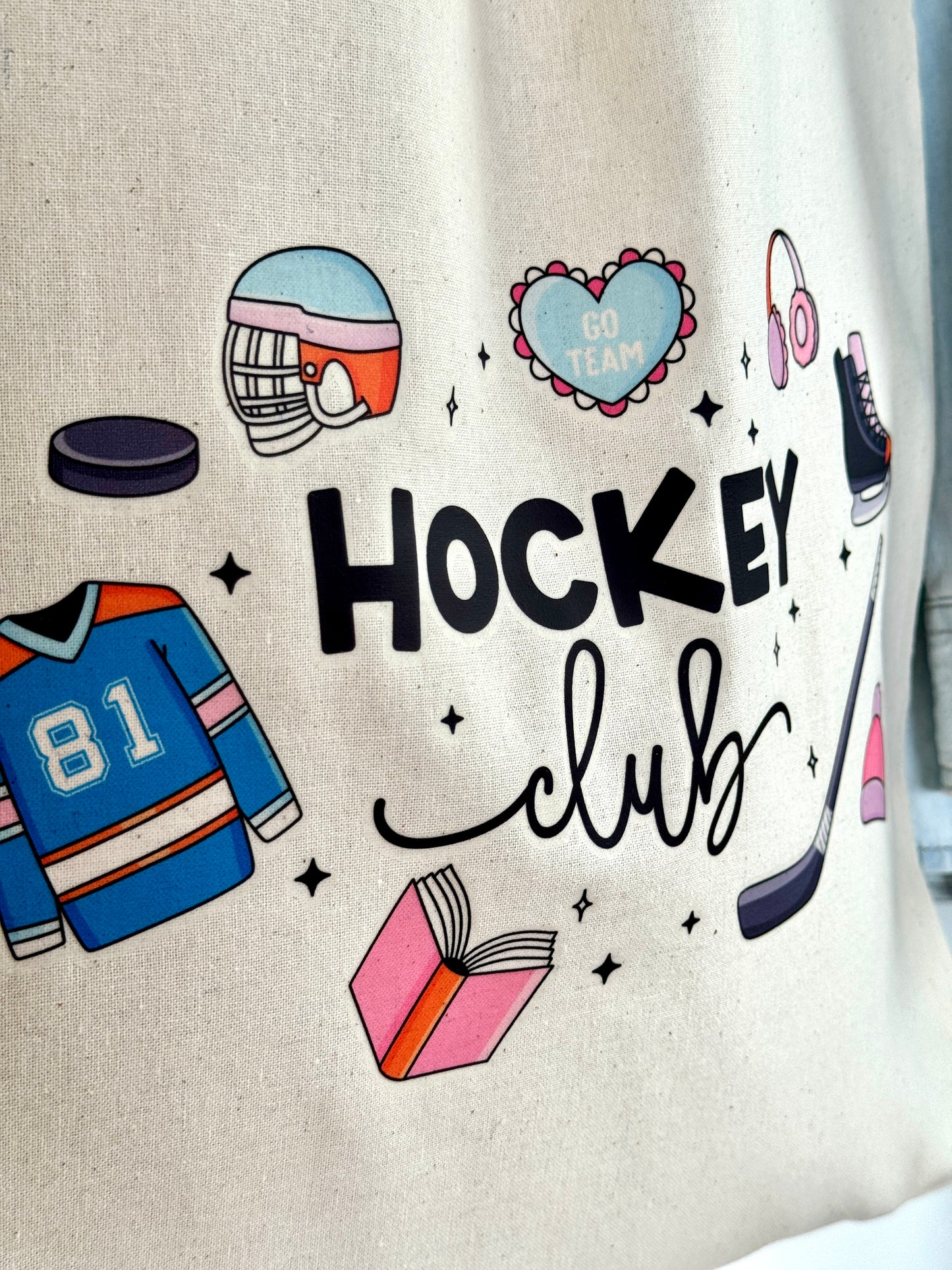 Tote-bag Tissus 100% Recyclé - Hockey Club Romance