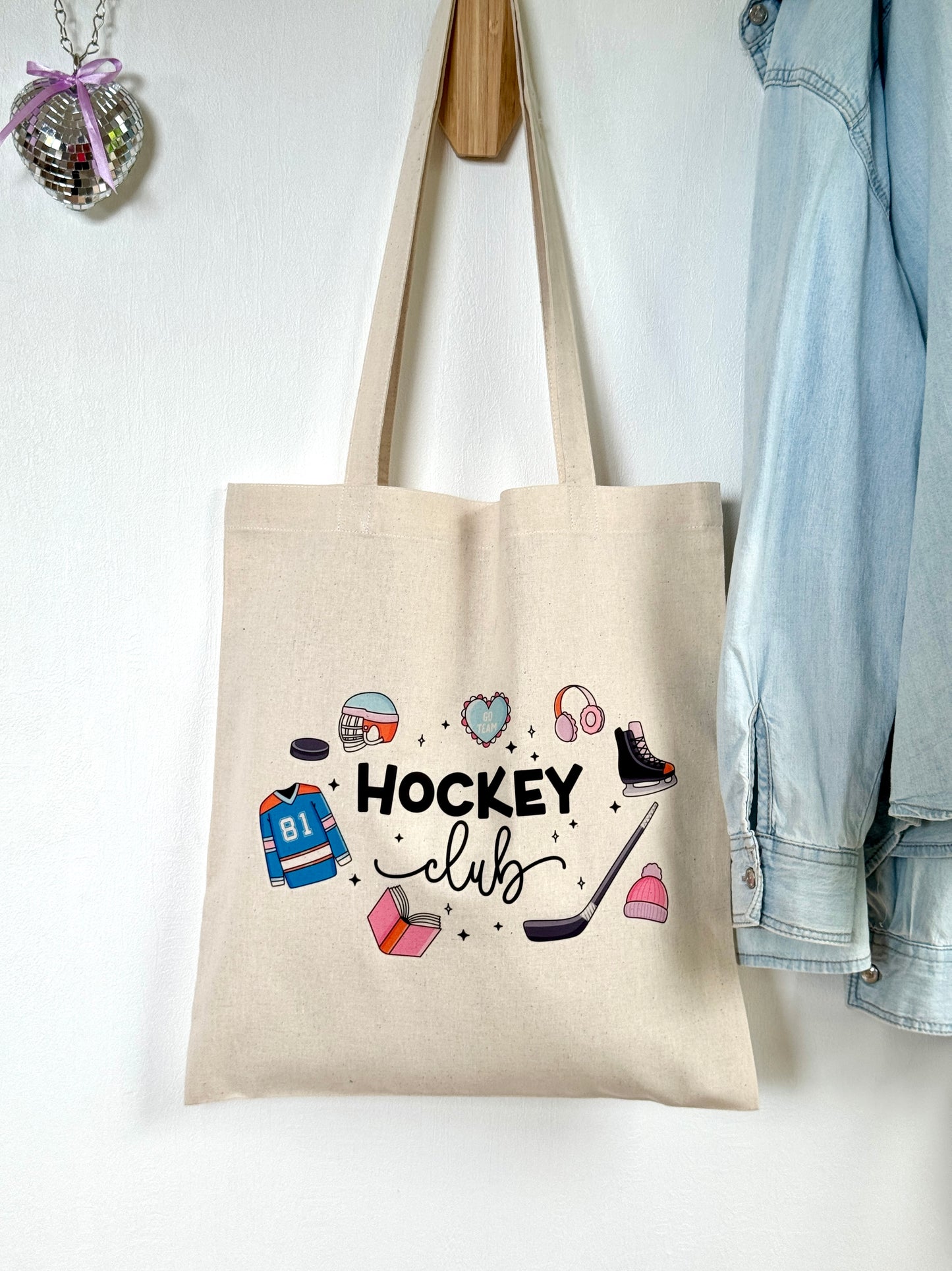 Tote-bag Tissus 100% Recyclé - Hockey Club Romance