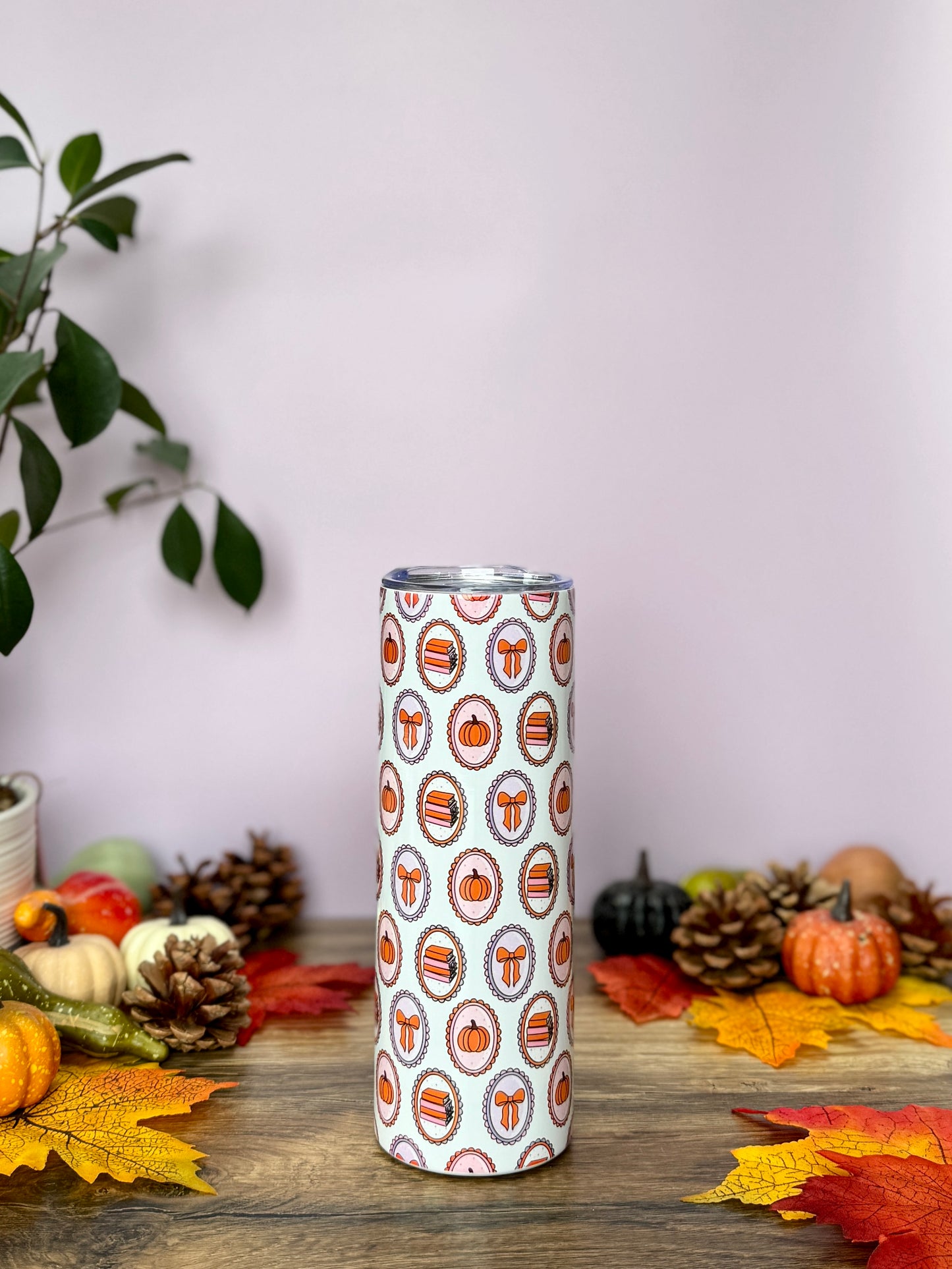 Mug Isotherme 591ml avec Couvercle et Paille - Tableaux D'Automne