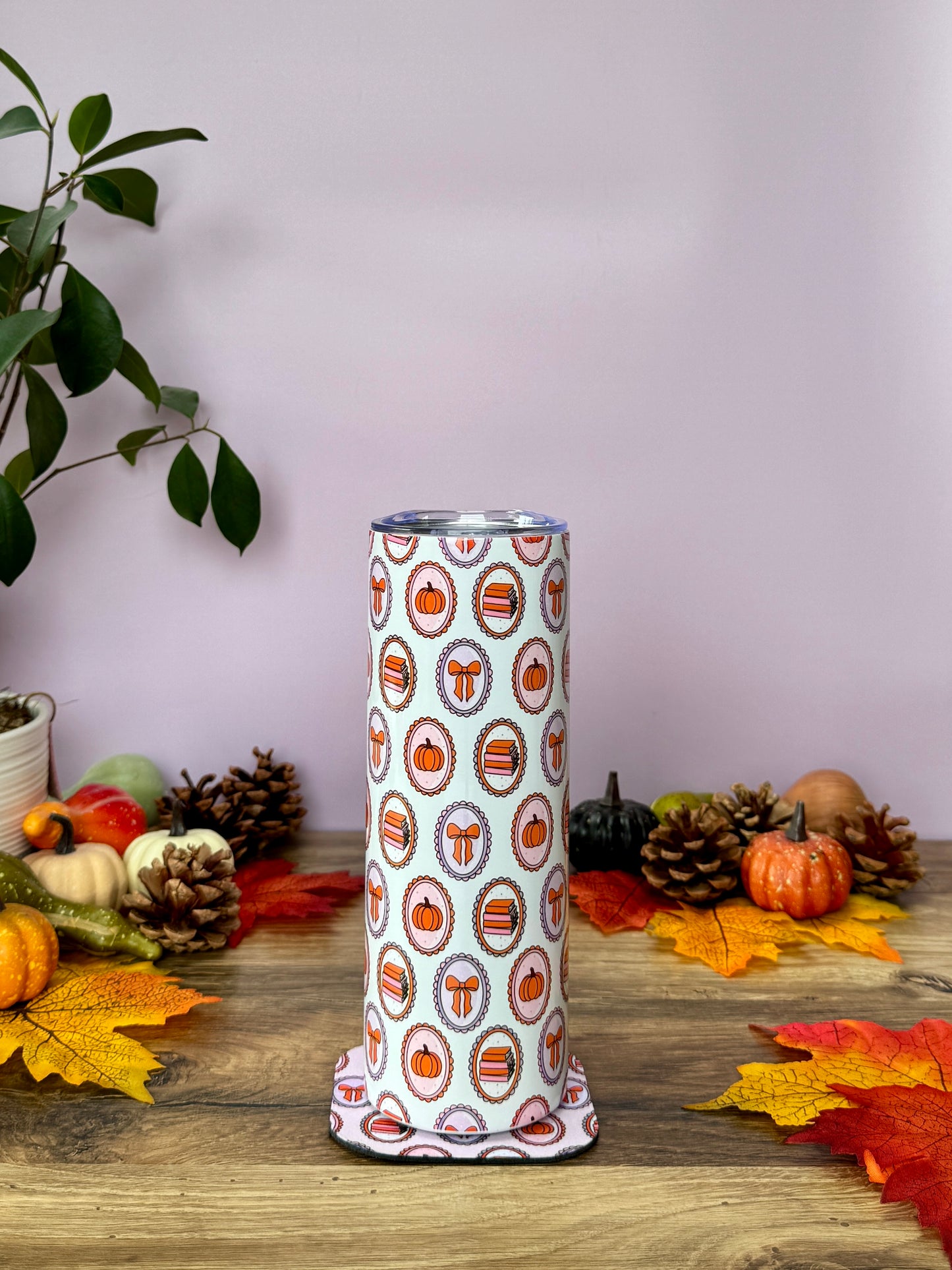 Mug Isotherme 591ml avec Couvercle et Paille - Tableaux D'Automne