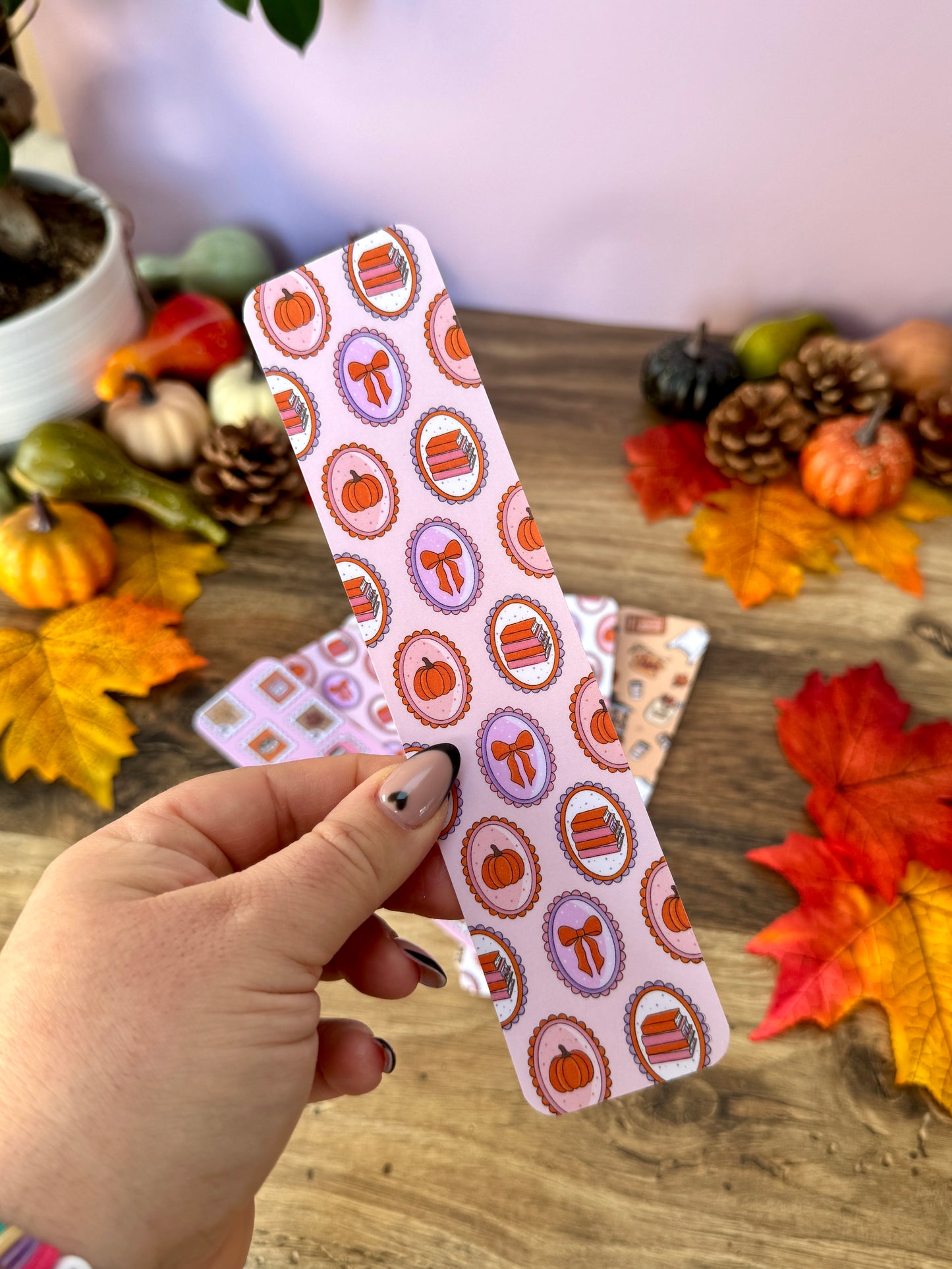 Marque-Page - Tableaux D'Automne - Rose