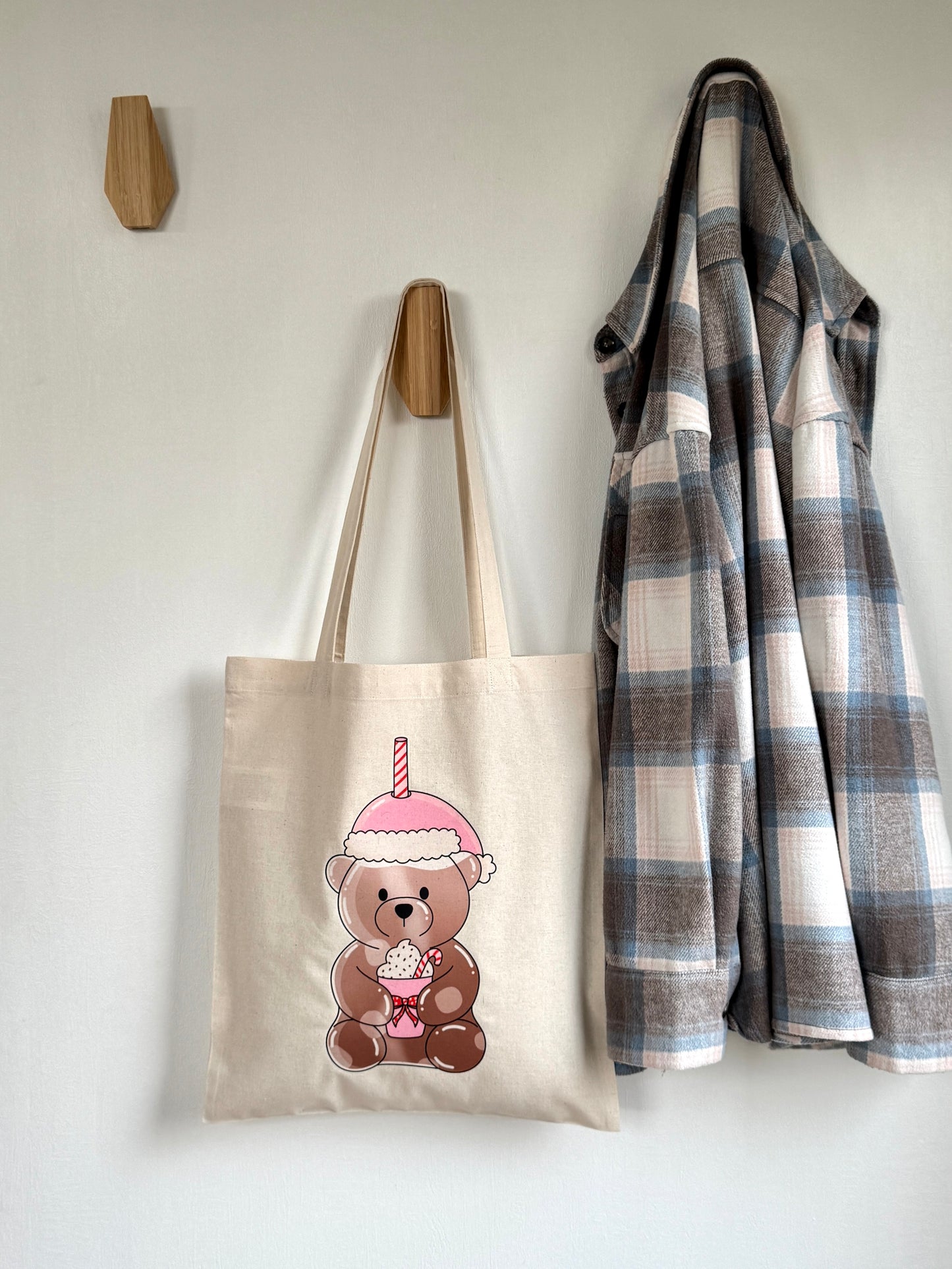 Tote-bag Tissus 100% Recyclé - Bear Latte