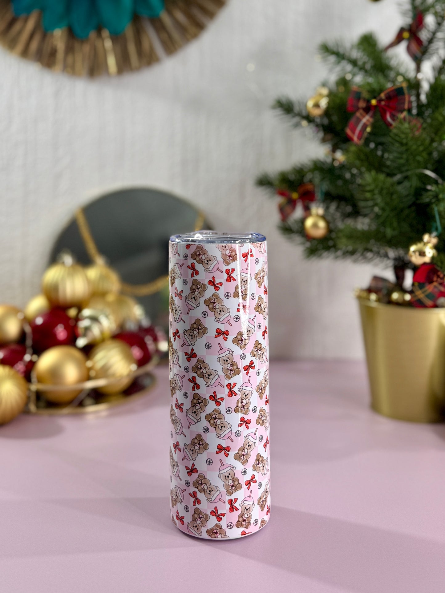 Mug Isotherme 591ml avec Couvercle et Paille - Bear Latte