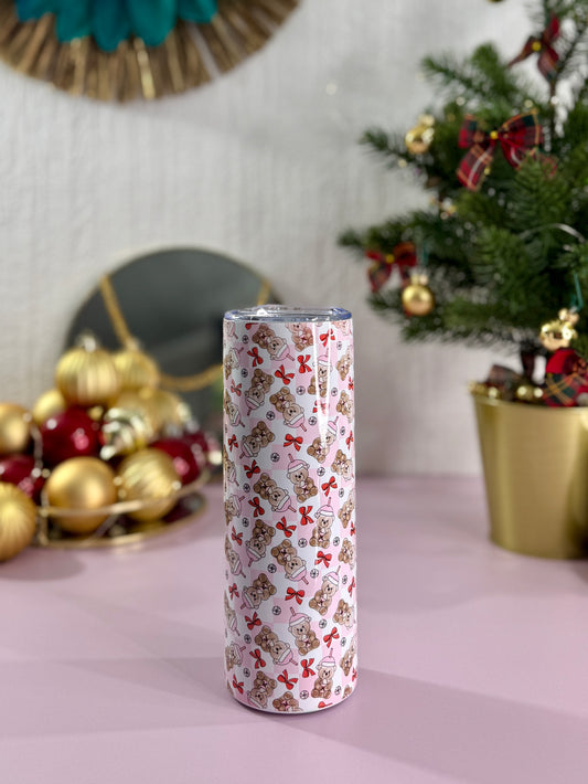 Mug Isotherme 591ml avec Couvercle et Paille - Bear Latte