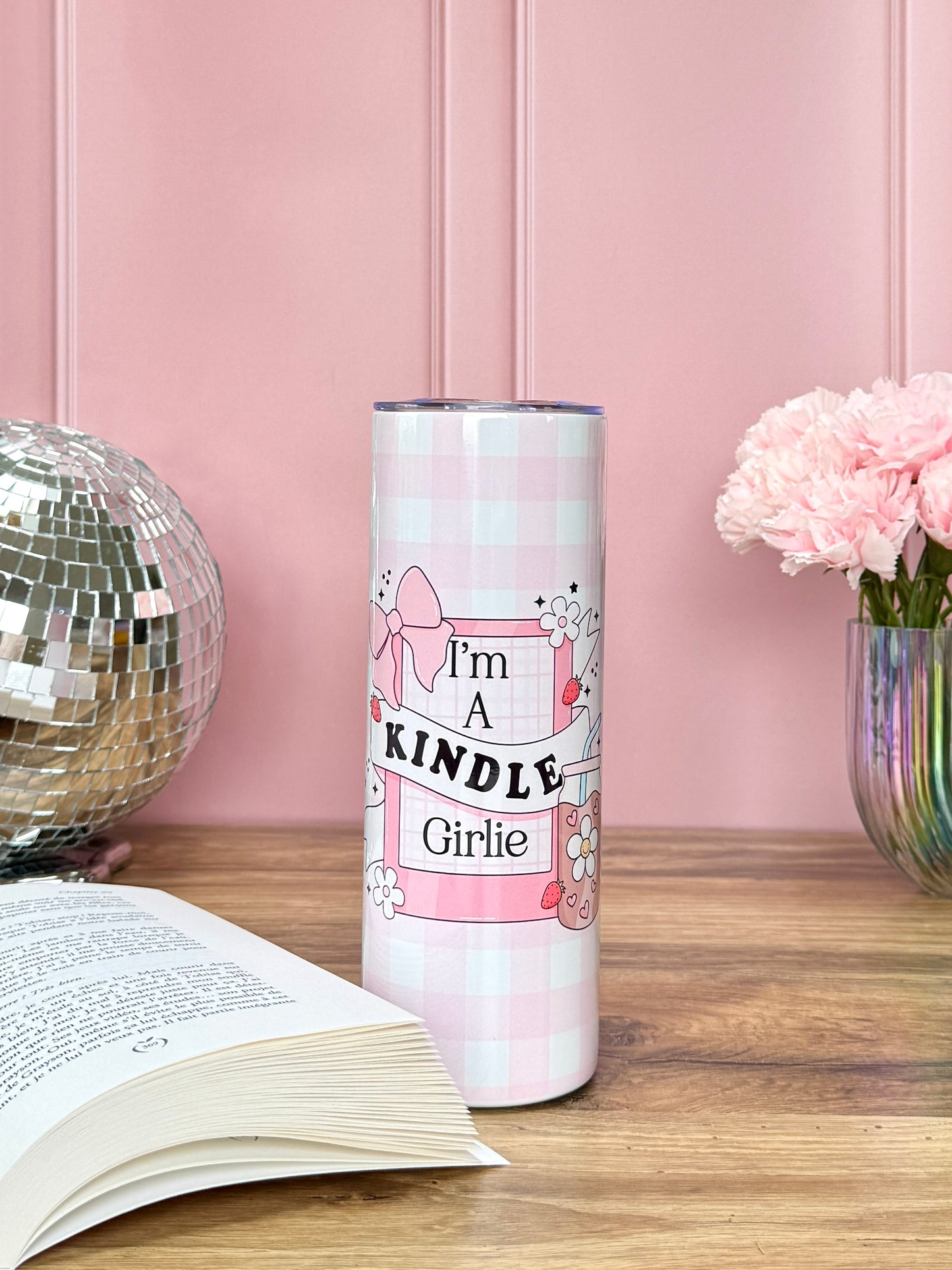 Tumbler Isotherme 591ml avec Couvercle et Paille - Kindle Girlie