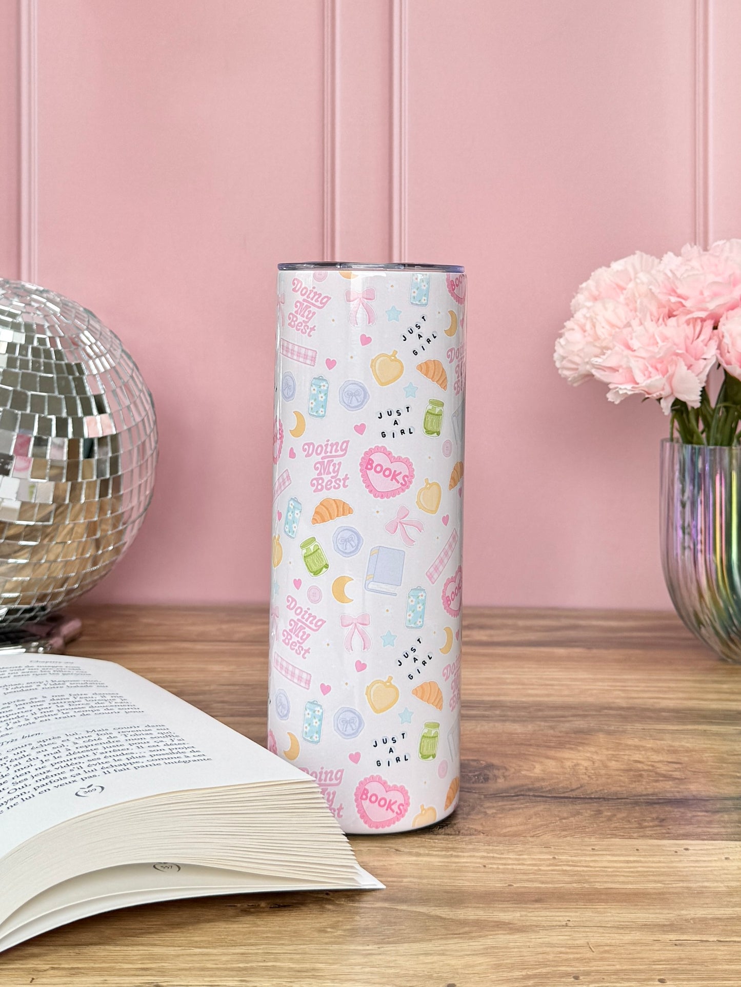 Tumbler Isotherme 591ml avec Couvercle et Paille - Doing My Best