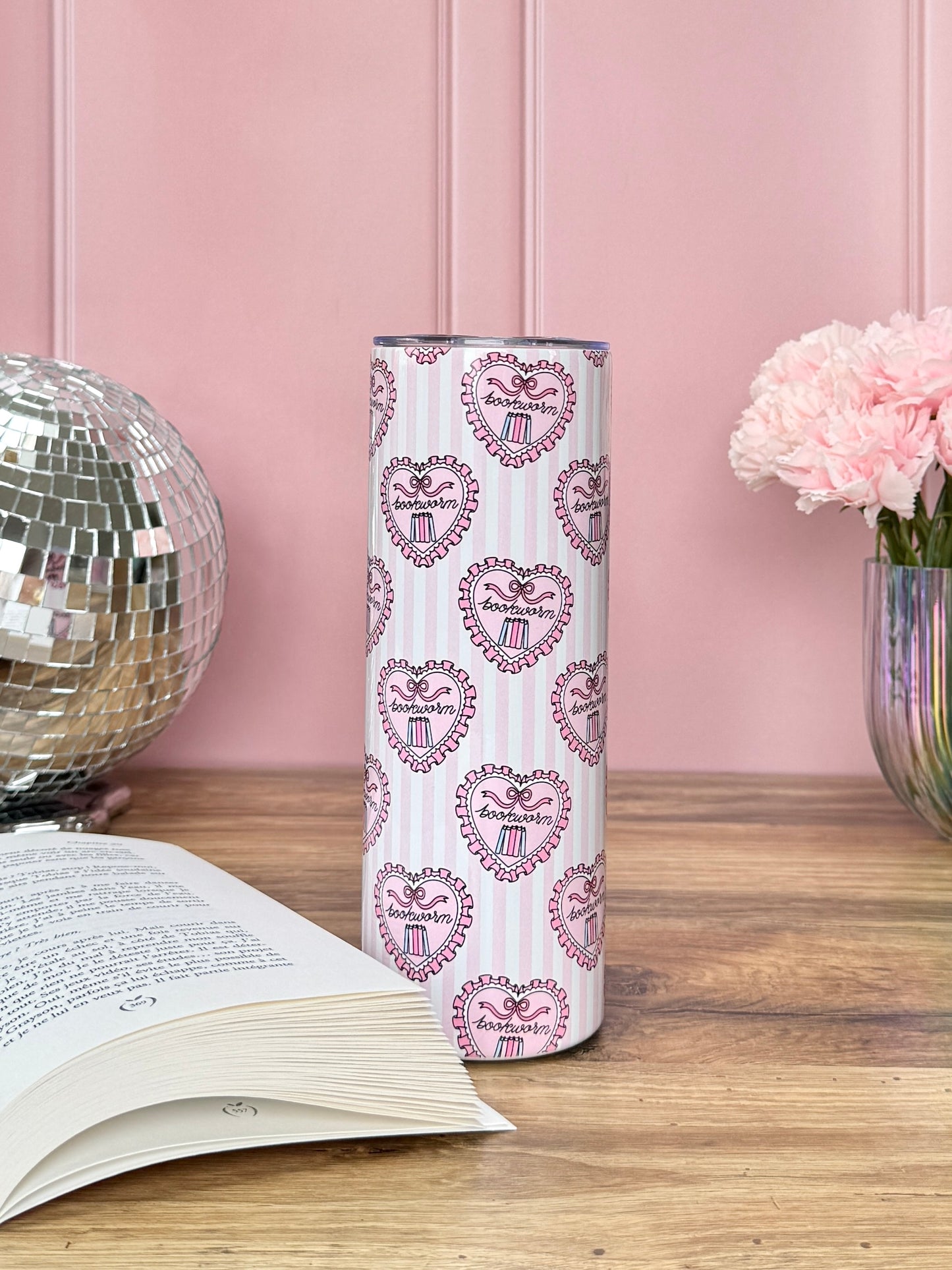 Tumbler Isotherme 591ml avec Couvercle et Paille - Bookworm