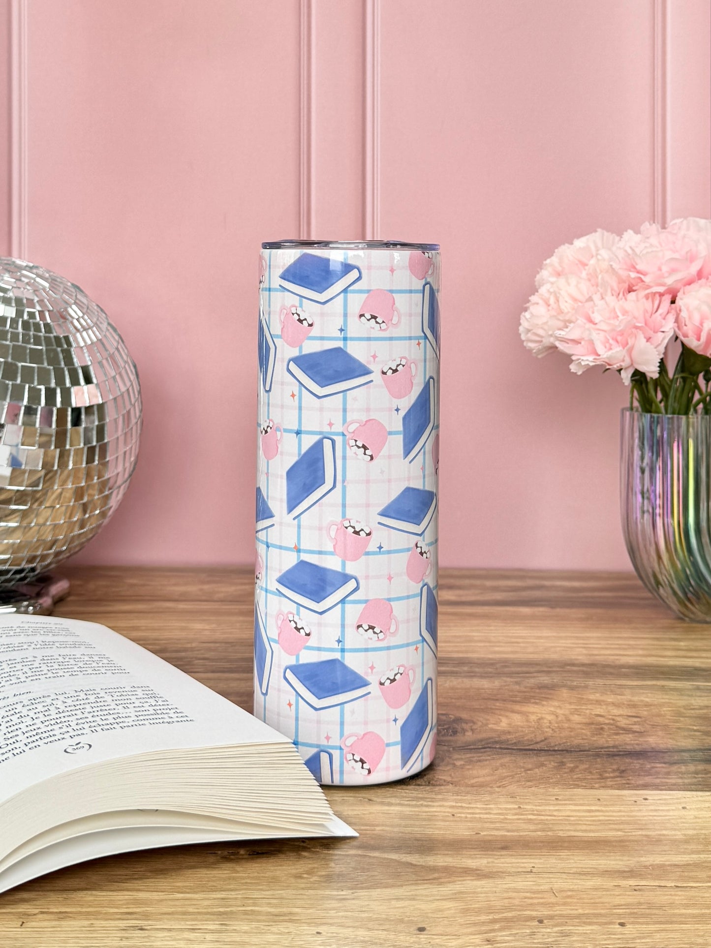 Tumbler Isotherme 591ml avec Couvercle et Paille - Bookish Fuel