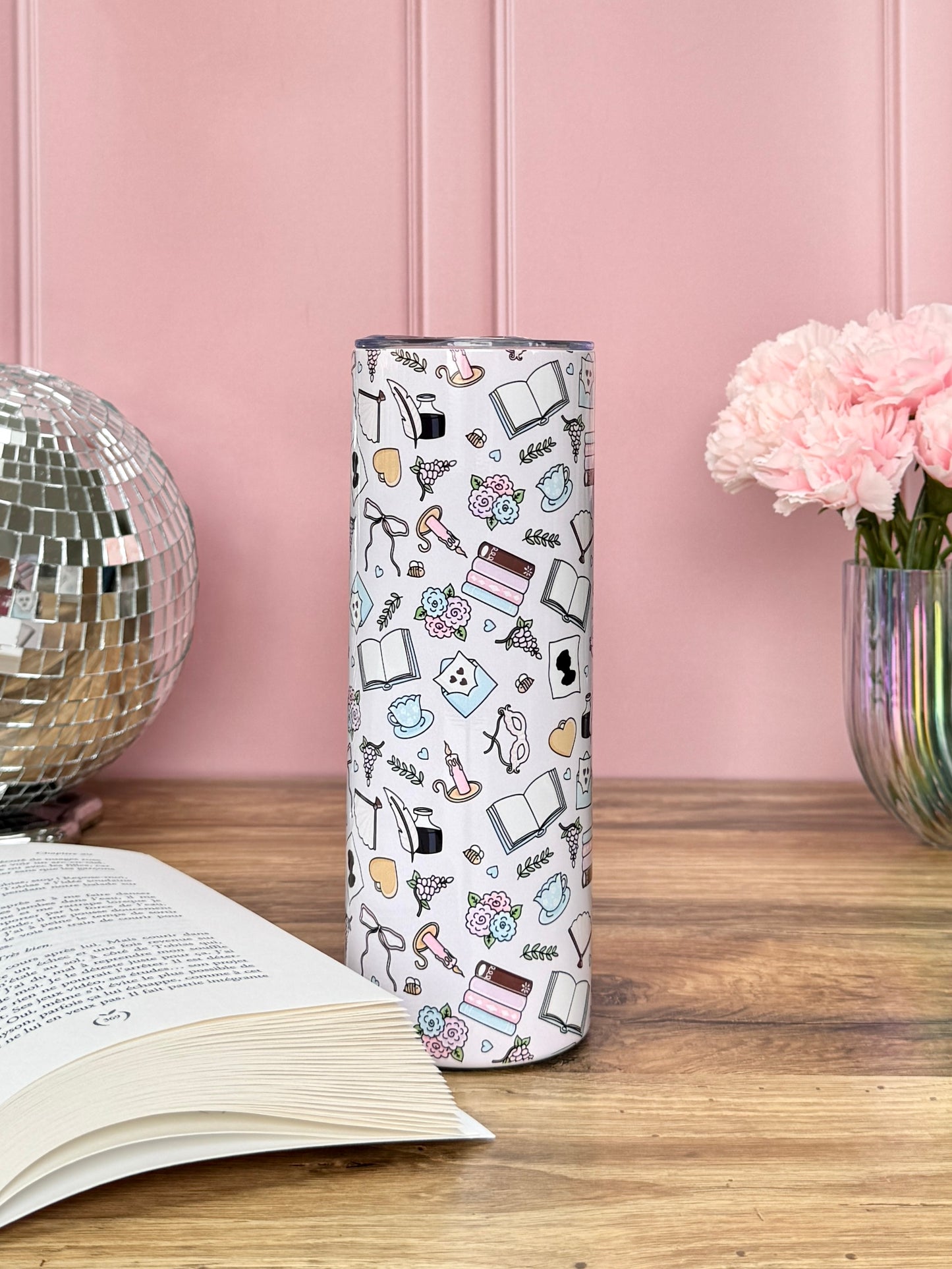 Tumbler Isotherme 591ml avec Couvercle et Paille - Historical Romance