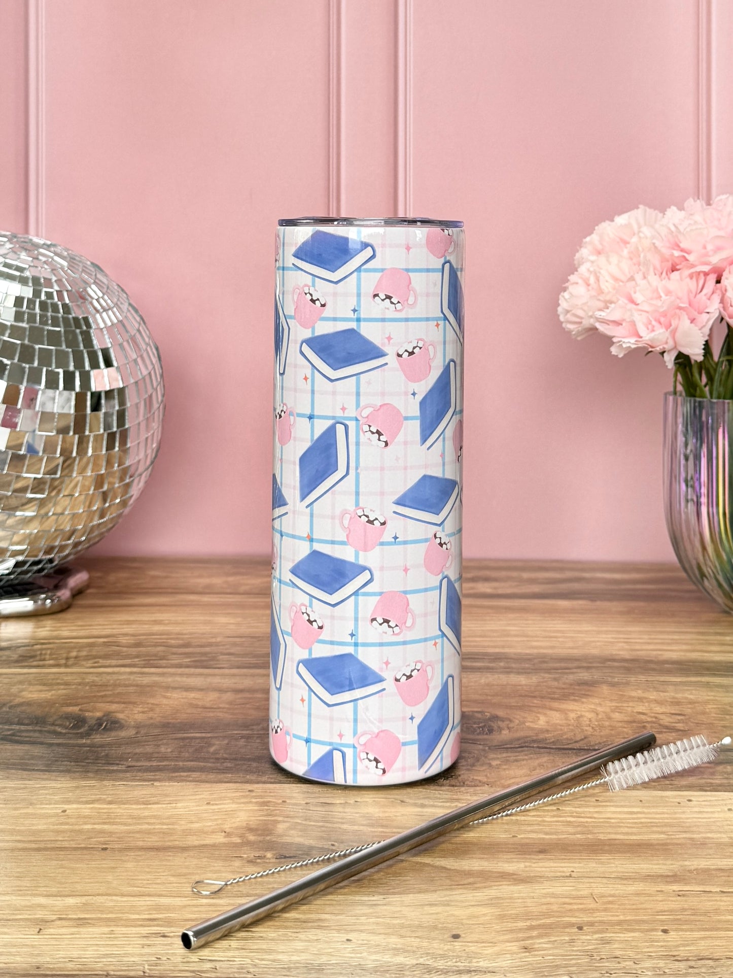 Tumbler Isotherme 591ml avec Couvercle et Paille - Bookish Fuel