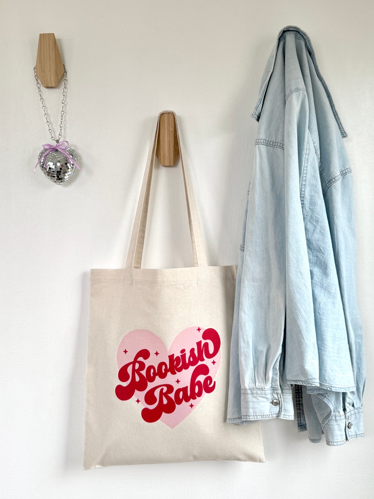 Tote-bag Tissus 100% Recyclé - Bookish Babe Heart