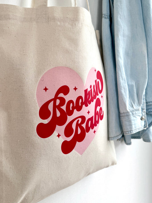 Tote-bag Tissus 100% Recyclé - Bookish Babe Heart