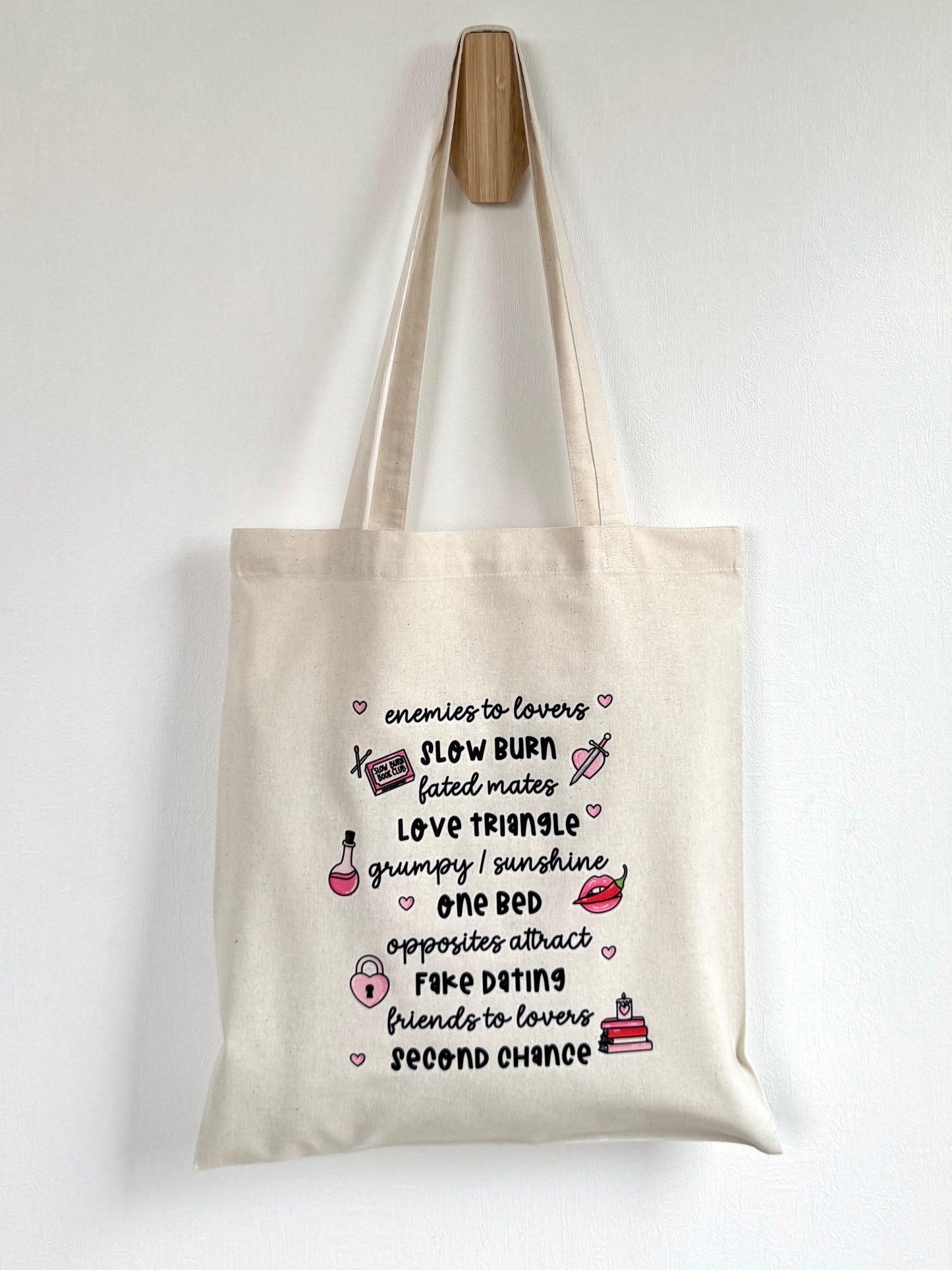 Tote-bag Tissus 100% Recyclé - Romance Tropes